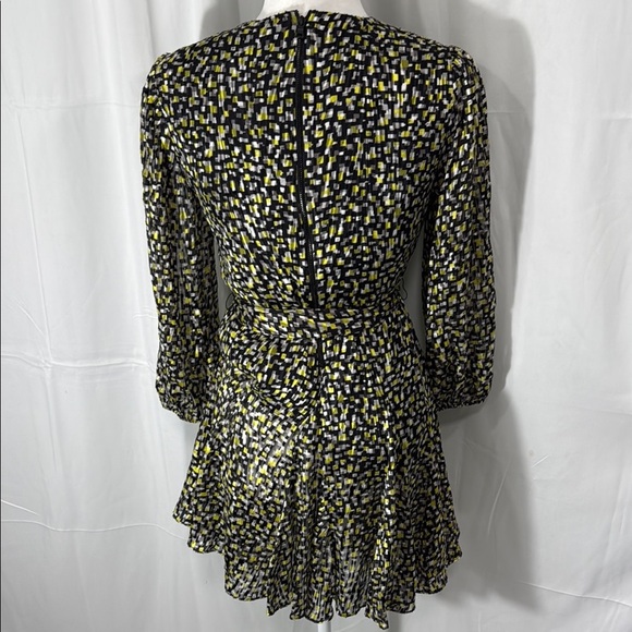 Alice + Olivia Silk Blend Long Sleeve Belted Mini Dress Size 0 - Picture 8 of 13